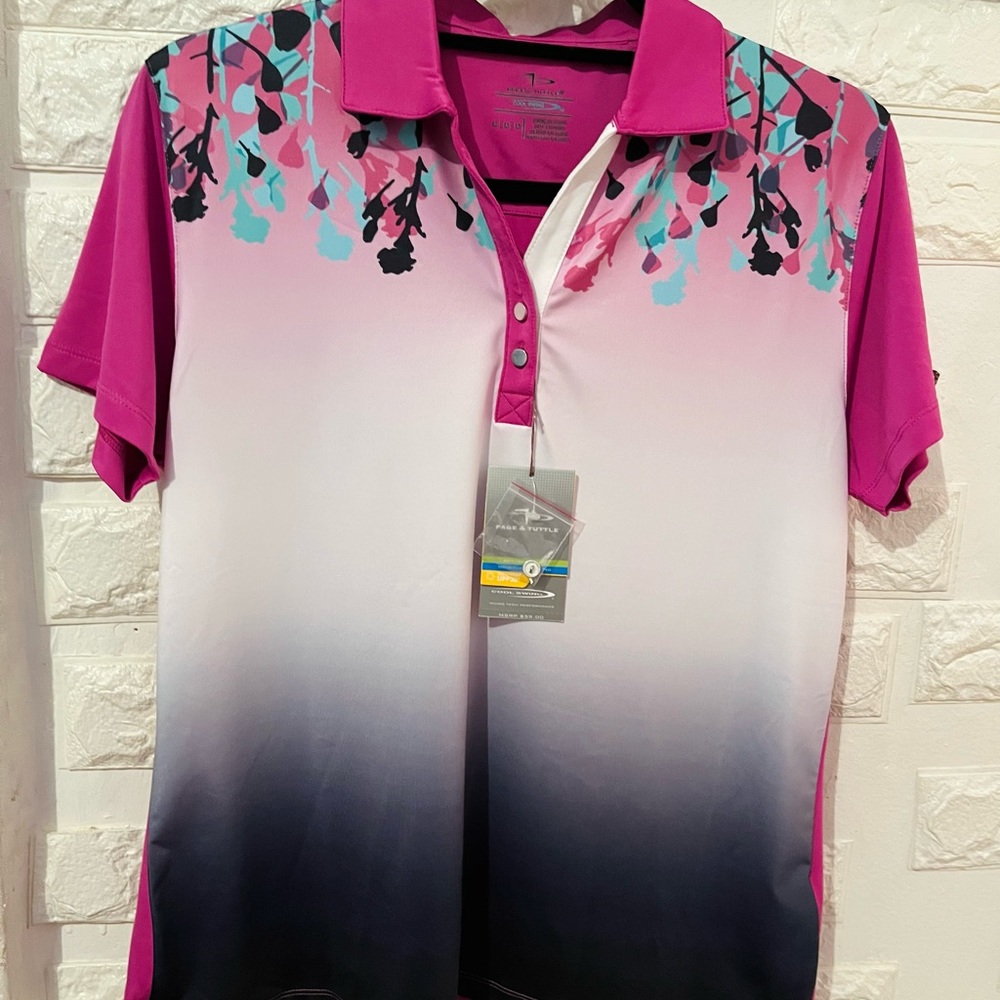 Classic Short Sleeve polo shirt women’s medium page & turtle